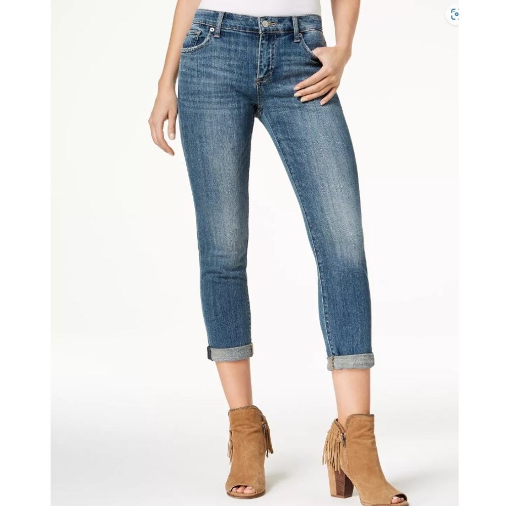 Lucky Brand Womens Sienna Boyfriend Jeans Medium Wash Cropped Size 24